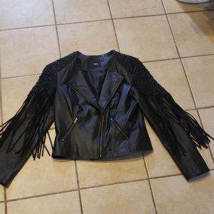 ASOS Real Leather Fringe Jacket